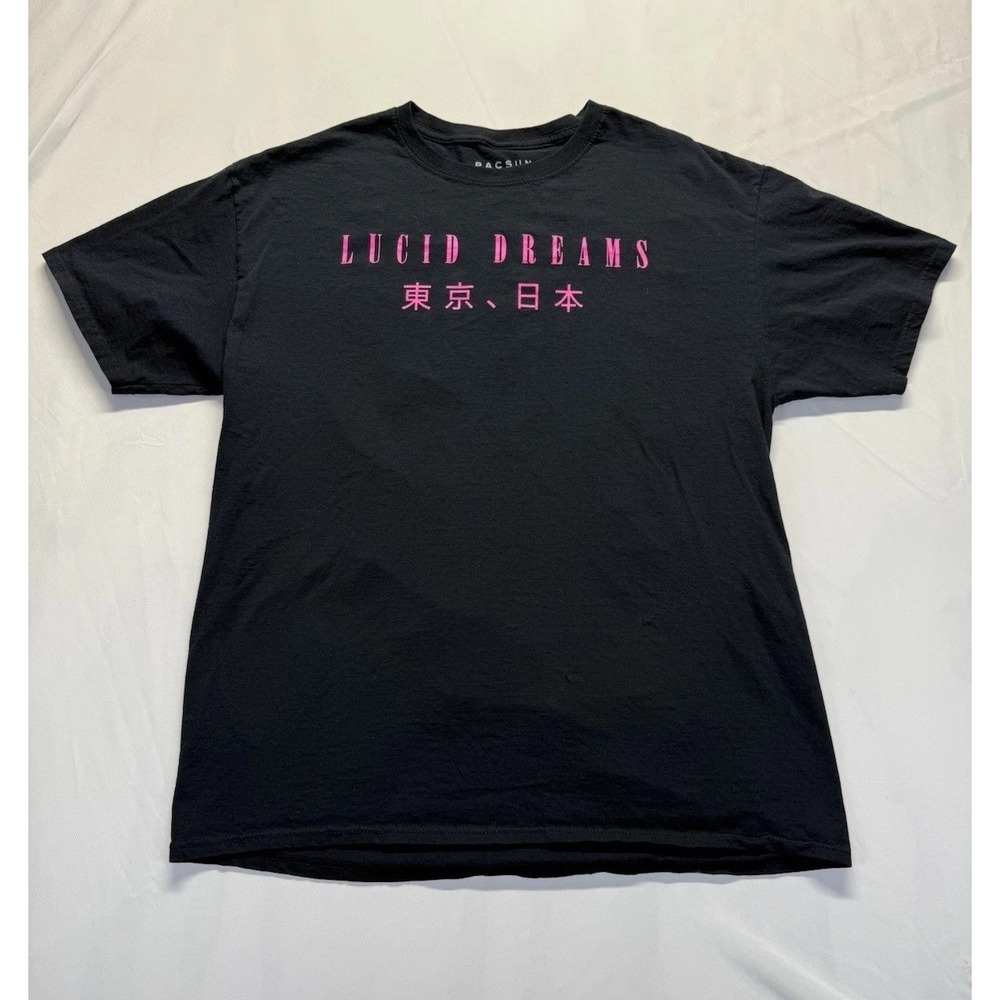PACSUN lucid dreams graphic tee L‎ black pink Tokyo Japan streetwear Mens shirt